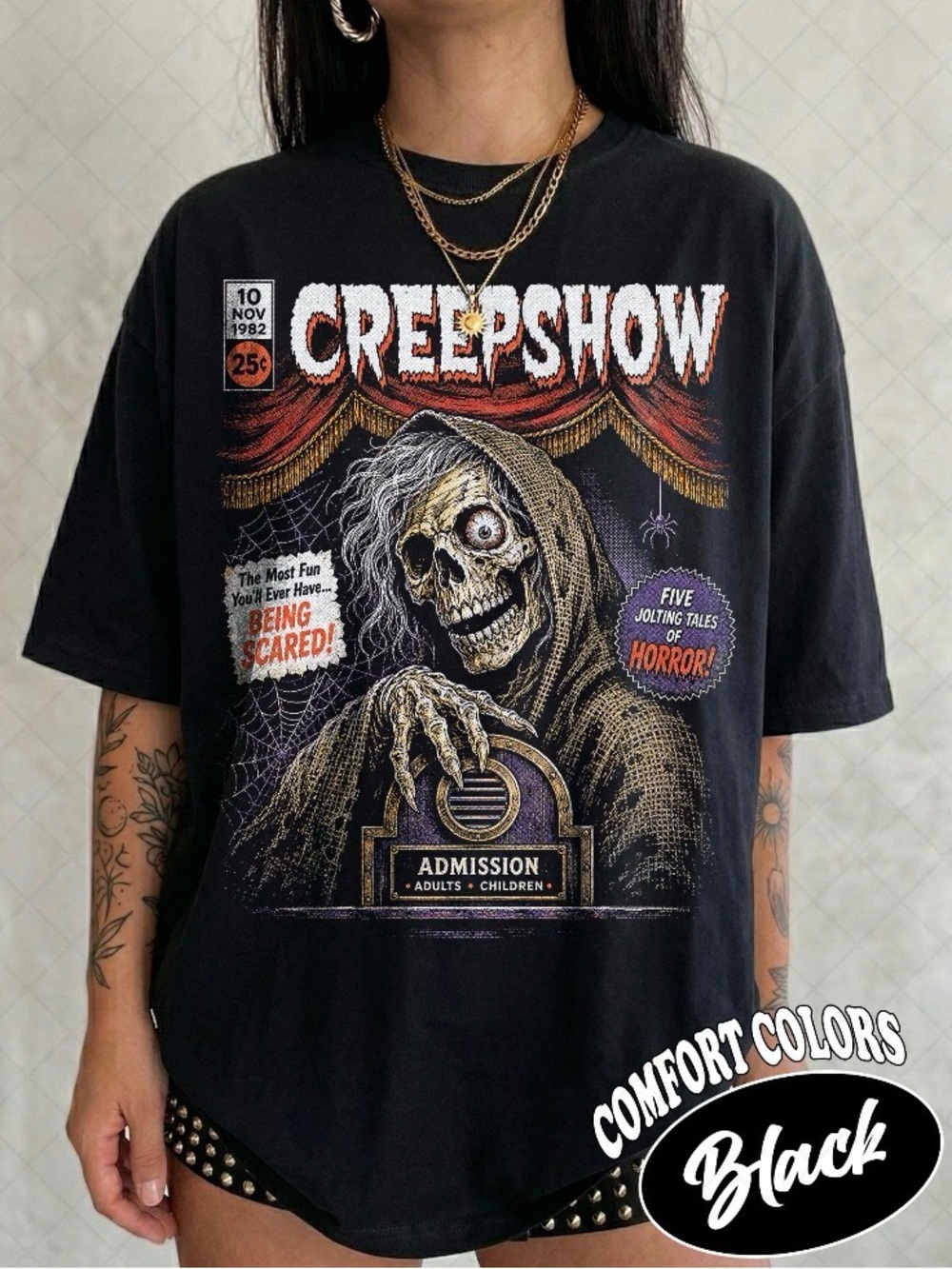 Limited Comfort Colors Creepshow Comic Shirt, Creepshow Horror 80s Movie Tee